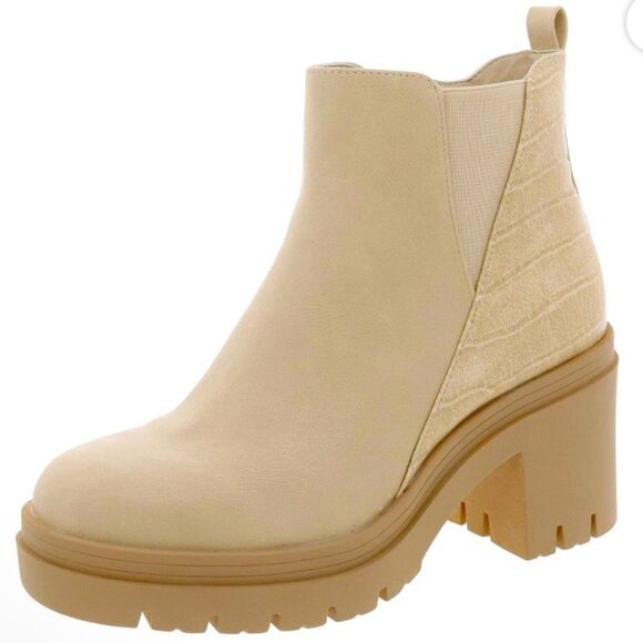 Sun + Stone Womens Veronikaa Animal Print Faux Leather Chelsea Boots - Picture 1 of 16